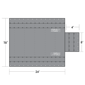 16' x 24' Import Steel Tarp + Flap